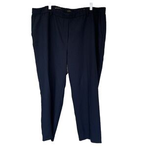 Talbots Woman Classic Navy Blue Cambridge Pull-On Dress Pants Trousers